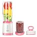 NZHK Tragbarer Mixer Smoothie Maker, 500Ml Personal Blender Smoothie-Hersteller Fruit Mischmaschine Mit Vier Klingen USB Aufladbare Home Office Freien,B