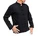 RaanPahMuang Thick Muang Cotton Chinese Jacket Shirt Mandarin Frog Button Front, 3X-Large, Black