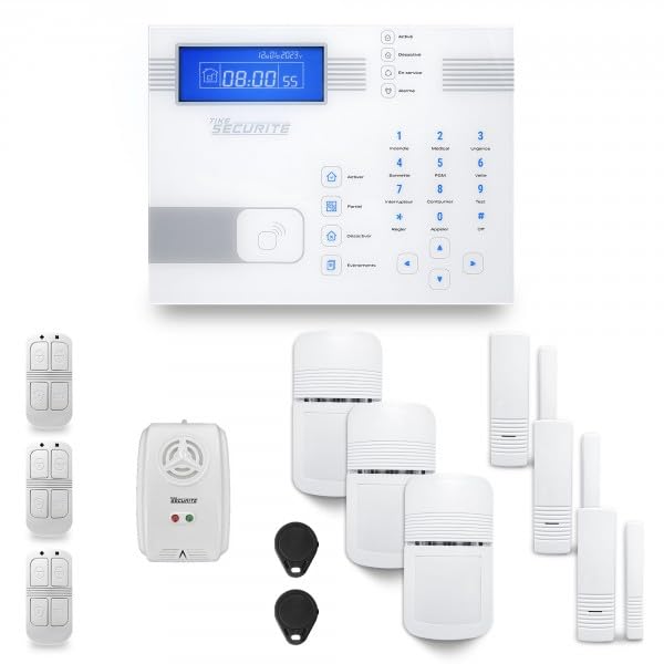 Bezprzewodowy alarm domowy SHBi 3-4-częściowy mechanizm włamaniowy + detektor gazu z modułem GSM