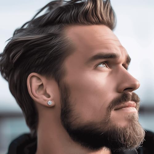 Moissanite Diamond Stud Earrings for Women Men S925 Sterling Silver for Wife Girlfriend Mom 18K Gold Gifts for Her Daughter Sisters Friends on Birthday Anniversary Wedding Marriage3