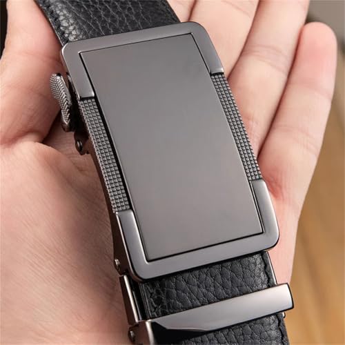 Men's Solid Color 3.5Cm Automatic Alloy Buckle Belt Business Belt Suitable For Leather Belt3
