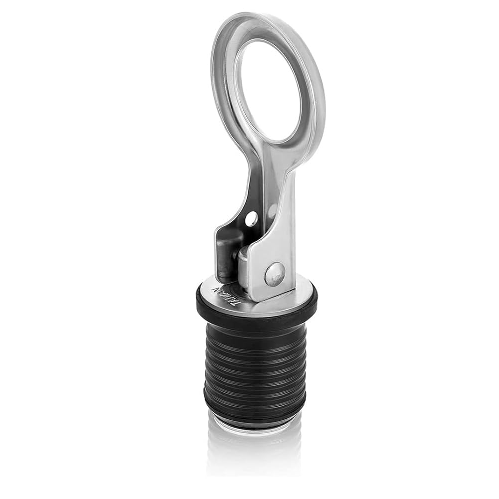 2 Tappi Di Scarico Per Barca In Acciaio Inox Con Maniglia A Scatto | Universale Per Nautica - 2