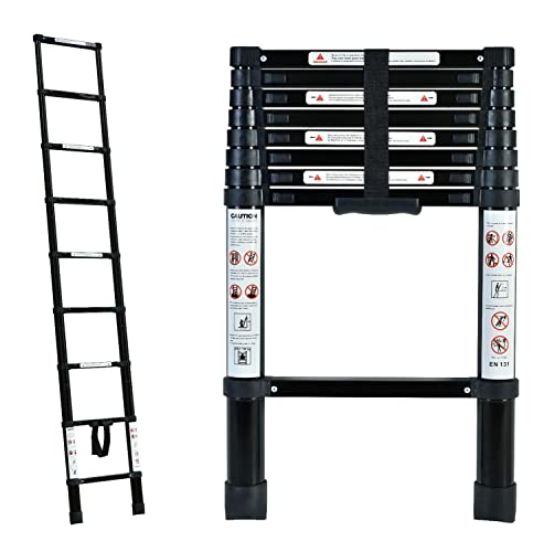 TRA Australia Black 2.6m Portable Telescopic Ladder with Carry Bag
