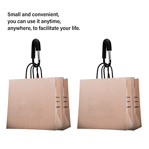 BeiLan-2pcs-D-Shape-Large-Buggy-Carabiner-HookPram-Pushchair-Stroller-ClipShopping-Accessories-Bag-Holder-Hook14cm55-Black