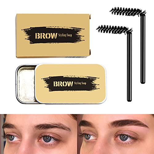 3D Augenbrauen Make-up Gel,Augenbrauen Seife,Augenbrauen Styling Seife,Seife Brauen Kit,Eyebrow Shaping Soap,Brow Shaping Soap,Augenbrauenseife Browly Eyebrow Soap Kit,2 PCS