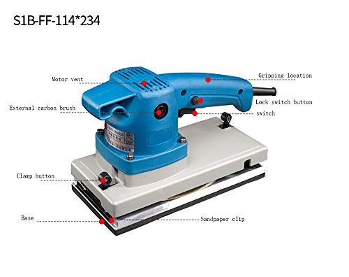 Huanyu S1B-FF Blatt Schleifer Rechtecke Plane Schleifmaschine elektrische Schleifmaschine für Möbel Putty Wandfarbe Platte Holzbearbeitung (S1B-FF-114 * 234) – Bild 3