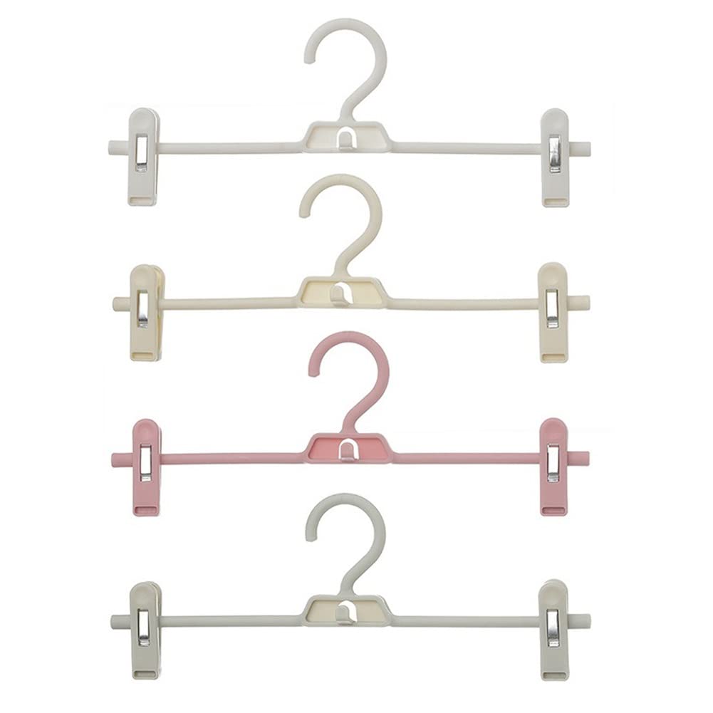 Perchas Camisas Perchas para Pantalones, Perchas para Faldas, Perchero con Clips, Perchas De Plástico con Pinza para Pantalones para Trabajo Pesado, Ultrafinas Hombros para Perchas(A,20 pcs)