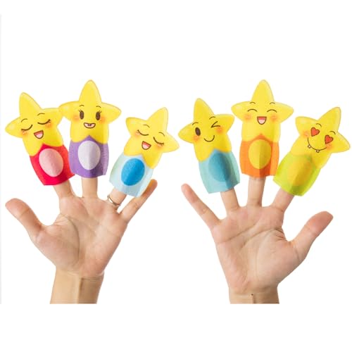 Twinkle Twinkle Little Star Finger Puppets for Kids, 6PCS Nursery Rhyme Finger Puppets Toy, Perfect for Parent-Child Interaction, Classroom Teaching, Bedtime Storytelling