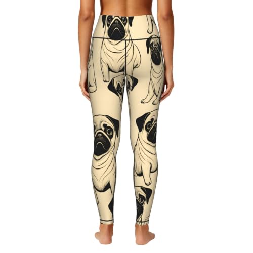 Leggings de yoga carlino con bolsillos para correr y vestir informal 4