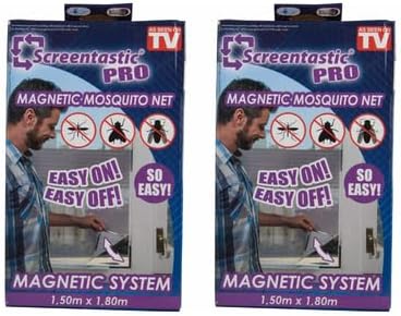 Pack of 2 Screentastic Pro DIY Magnetic Mosquito/Insect Nets for Windows
