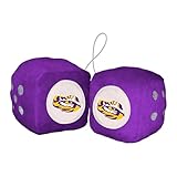 FANMATS 32012 LSU Team Color Fuzzy Dice Décor 3