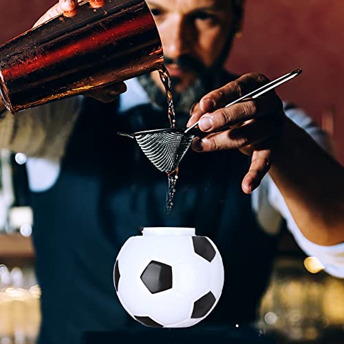 Tongnian 9Pcs 15Oz Soccer Ball Cups Soccer Tumbler With Straw & Lid Soccer Tumbler Cup Soccer Cups Wine Glass Drinking Syrup Tea Bottle Party Supplies #TOP4