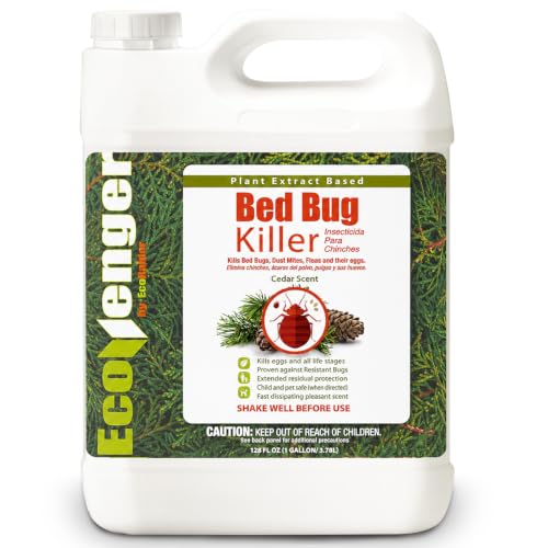 Image of EcoVenger by EcoRaider Bed Bug Killer Spray 1 Gallon Jug, Green + Non-Toxic, 100% Kill + Extended Protection