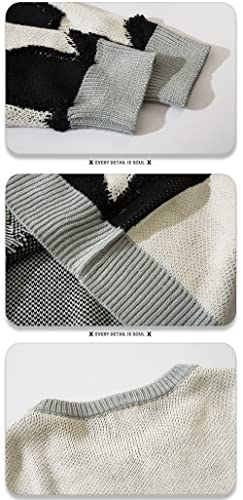 Y2K Sweaters for Women Teen Girls Stars Sweaters Cute Preppy Pullover Sweaters3