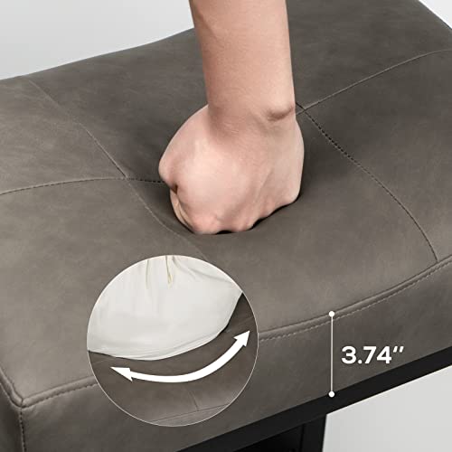 Flyzc Counter Height Bar Stools Set Of 2,24 Inch Stools For Kitchen Counter With Soft Cushion Bar Stools And Barstools Steel Frame, Counter Stools For Room, Bar, Kitchen Support 300 Lbs(Grey) #TOP7