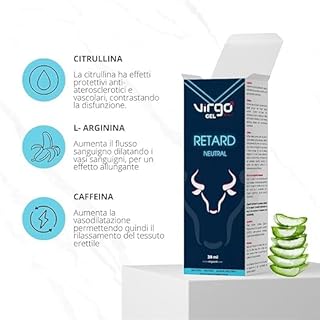 Virgostill Gel Retard - Gel Ritardante Eiaculazione Precoce Uomo - Pomata Ritardante per lui (Neutro)