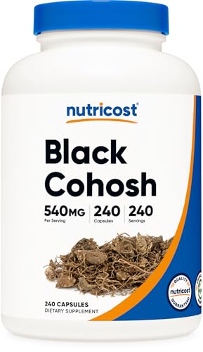 Nutricost Black Cohosh 540mg 240 Capsules - Non-GMO Gluten Free