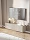 Selsey Meuble TV Suspendu Fiorra 37x144x38,3cm - TV Lowboard Cashmere - Hängend - Moderne Eleganz - Raffiniertes Design - 3 Fächer - Integrierter Kabeldurchgang - Selbstmontage - Holzoptik Beige/Grau