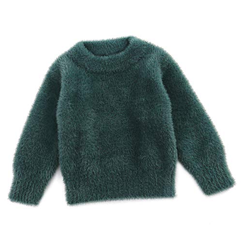 Image of Curipeer Baby Sweater Solid Ruffle Basis Pullover Sweater Turtleneck Longsleeve Fall Clothes for Baby Girl and Boy 6M-4T