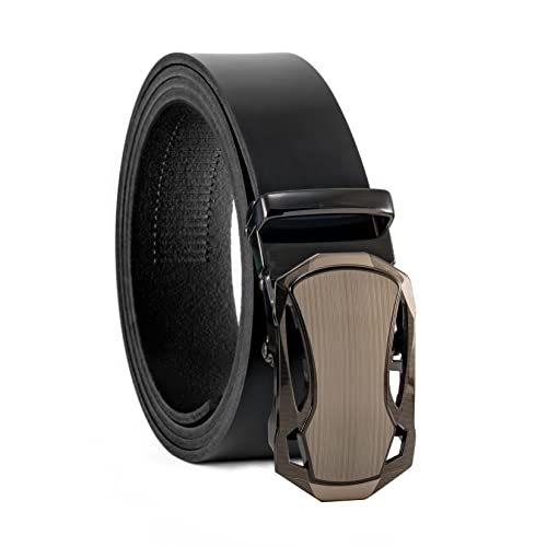 Ceinture en cuir véritable pour homme noire automatique large 35mm