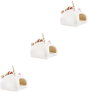 Ipetboom 3 Pçs Ninho De Hamster Pequenos Animais Cama De Inverno Pequeno Animal Quente Caverna Cama De Esquilo Gaiola De Hamster Ninho Planador De Açúcar Rede De Pelúcia Cama De Hamster
