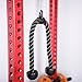 Tricep Rope 27 & 35 inches 2 Colors Fitness Attachment Cable Machine Pulldown Heavy Duty Coated Nylon Rope with Solid Rubber Ends (27'' Black)