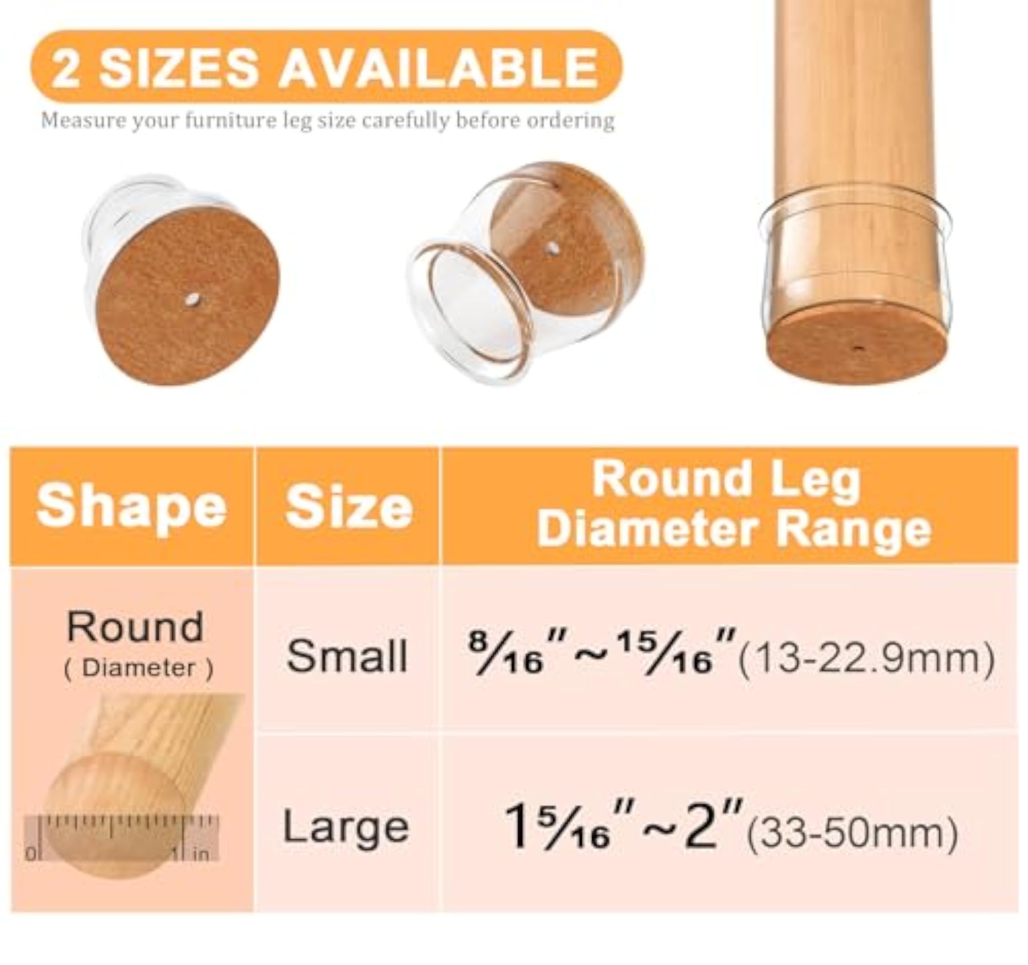 Chair Leg Floor Protectors for Hardwood Floors