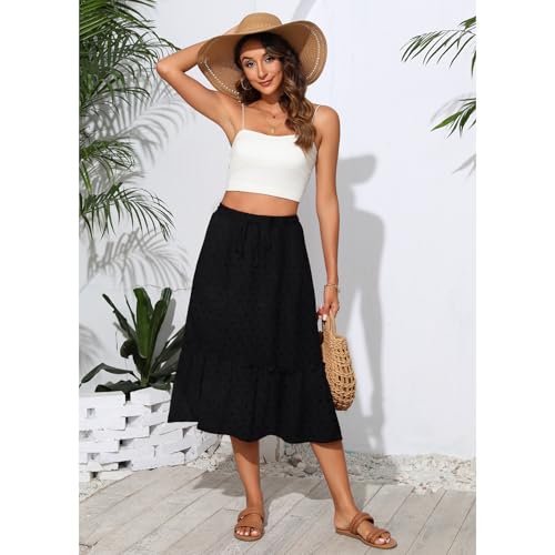 Image of Witsmile High Waist Tiered Skirts for Women Flowy Skirts for Women Long Length with Pockets 2026 Fashion Trendy