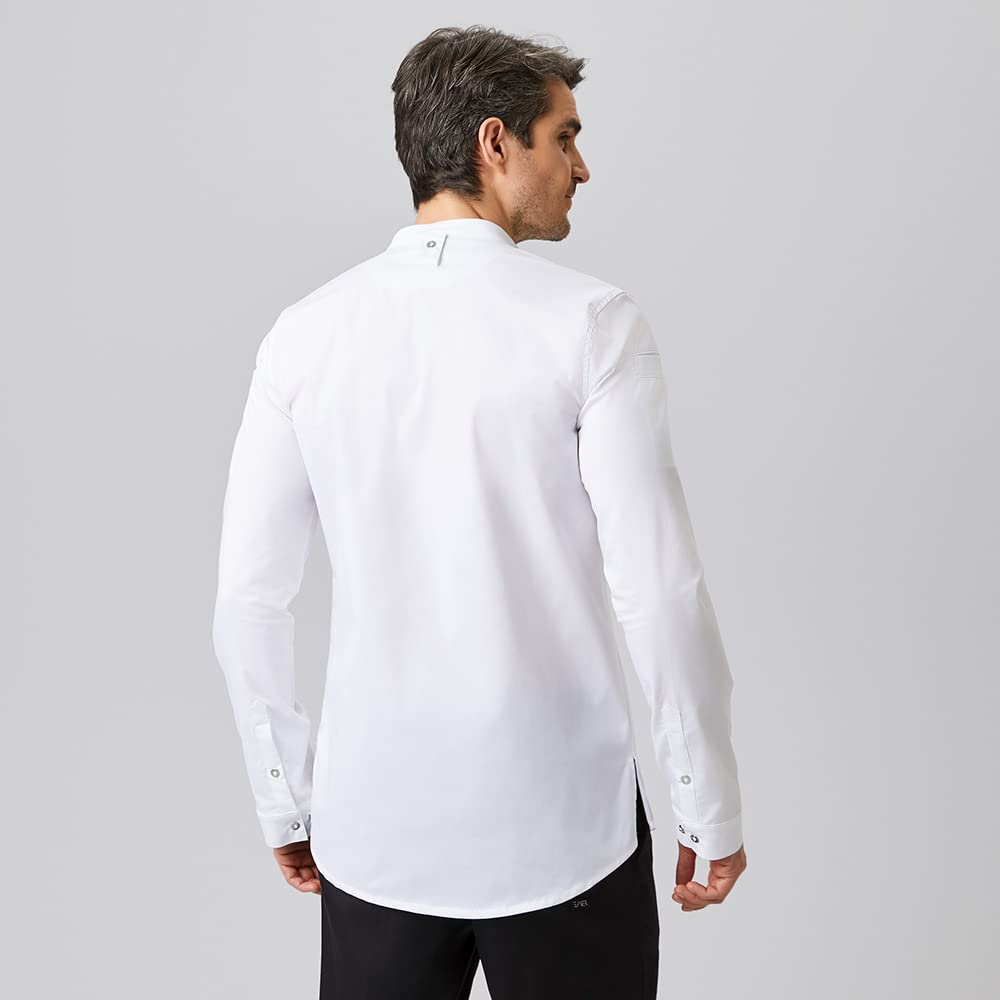 EXNER Funktions-Jacke, Kochjacke, Slim fit Stretch, Langarm, Baumwoll-Mischgewebe, lieferbar in Weiss, schwarz, grau und blau