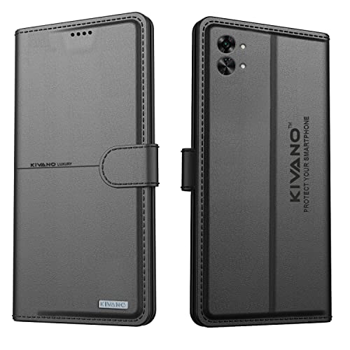 Image of KIVANO OnePlus Nord 2T 5G Professional Series Wallet Case | Luxurious Design | Premium | PU Leather Flip Case Back Cover - Black