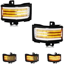 HERCOO Side Tow Mirror Lights Turn Signal Marker LED Sequential Switchback Dynamic Turn Signals & Backup Lamps Spot Light Assembly for Ford F150, F250, F350 Super Duty