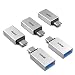 Produktbild BENFEI USB C Adapter auf USB 3.0[5 Stücke] OTG USB Typ C Adapter,Thunderbolt 3 to USB 3.1/3.0/2.0, Kompatibel mit Huawei Mate 20, MacBook Pro 2019/2018/2017/Air 2018,Samsung Galaxy,Surface Go-Silber