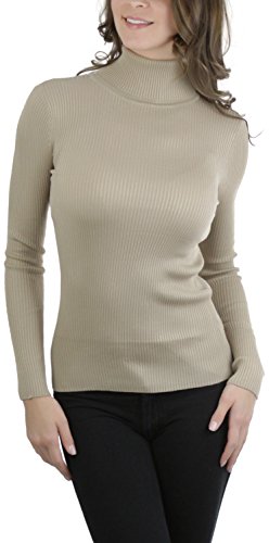Image of ToBeInStyle Women's Classic Knit Fold Over Turtleneck Pullover