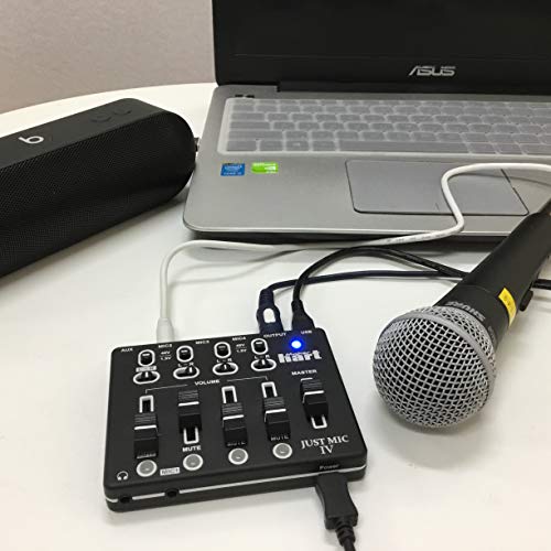 Maker hart Just Mic 4 Mini Microphone Mixer 4 Channels / Portable Phantom Power / Audio Interface