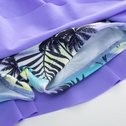 GRACE KARIN Girls Swimsuit Girls Long Sleeve Rash Guard 3-Pieces Bathing Suit 5-12Y4