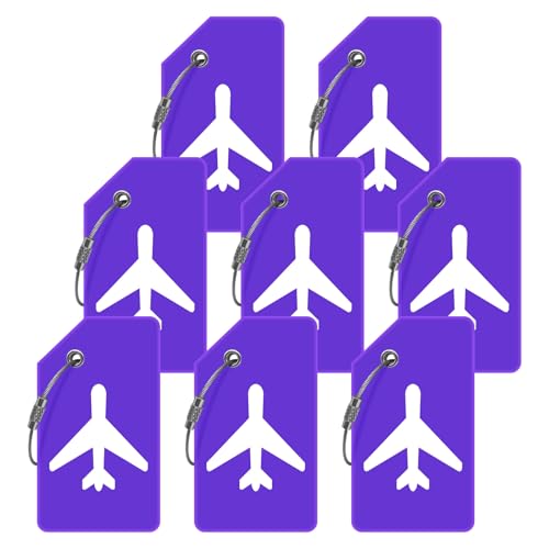 Image of 8pack Luggage Tags for Suitcases with Name ID Card