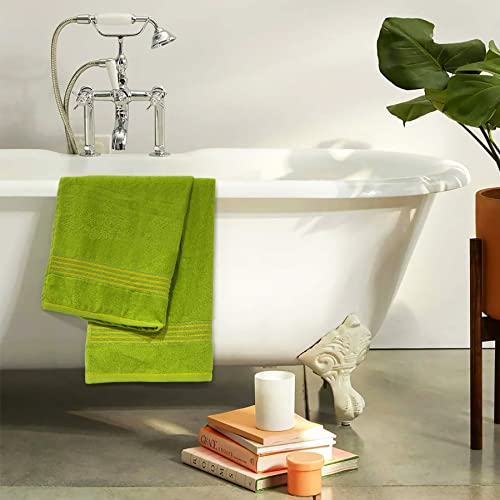 Image of Divine Casa 500 GSM Cotton Towel for Bath Large Size |Super Soft and Super Absorbent Bath Towels for Men & Women - Pack of 1 (140x70 CM, Parrot Green)