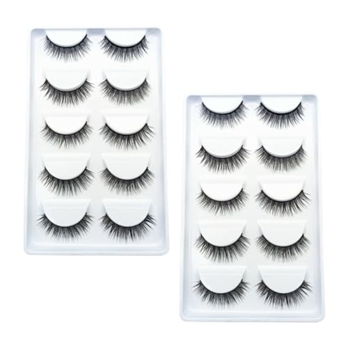 GAROZATION 10 Pares de Pestañas Postizas y Realistas Fáciles de Usar Suaves de Química para Maquillaje de Niña para Belleza Diaria