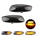 RASHION Paire de Clignotants latéraux à LED, Clignotant pour P-eugeot 207 308 3008 5008 pour C-itroen C3 C4 C5 (Noir)