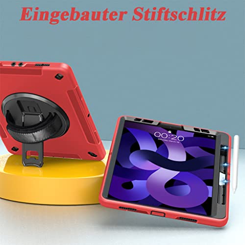 Case for iPad Pro 11 and Air 4/5 10.9, Triple Protection, Full Protection TPU Case with 360° Rotating Stand - Image 4