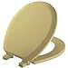 Mayfair Will Never Loosen and Easily Remove, Durable Enameled, Harvest Gold, 41EC 031 Molded Wood Toilet Seat with Lift-Off Hinges, Round