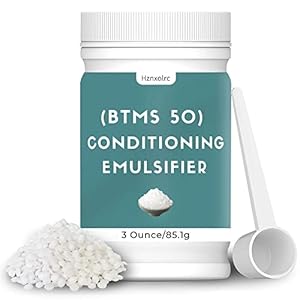 3 oz BTMS 50 Conditioning Emulsifier for Making Leave-in Conditioner, Premium BTMS 50 Conditioning Emulsifier Granules, Higher Activity than BTMS 25, Suitable for Making Lotions, Shampoos and More