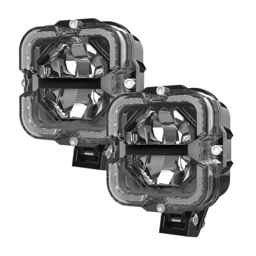 Lampe Conduite LED Ambre 12v Projecteur de Calandre pour Sortie Nocturne SUV et ATV