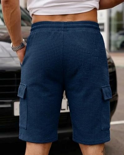 Image of AUSK Classic Relaxed Fit Cargo Stretch Shorts for Mens| Half Pant Cargo Shorts with Pockets | Casual Shorts for Mens