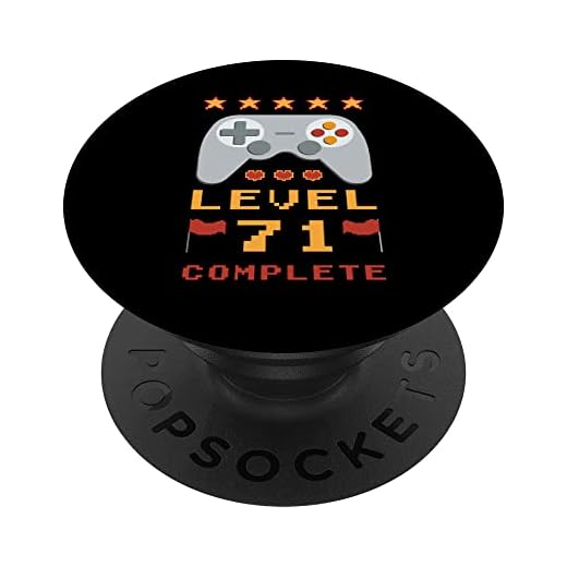 71 cumpleaños Nivel 71 completo PopSockets PopGrip Intercambiable