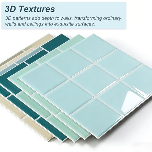 Dalles de plafond adhésives 3D imperméables pour cuisine et bain - 8