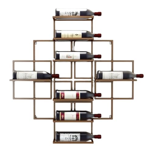 Soporte para botellas de vino de pared estilo vintage metal miniatura 1