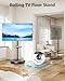 MOUNTUP Rolling Mobile TV Cart for 32-65 Inch TVs, Rotatable Floor TV Stand Compatible with The Frame TVs - 90° Landscape to Portrait, Height Adjustable TV Cart on Wheels, Max VESA 400x400mm, MU1109-B
