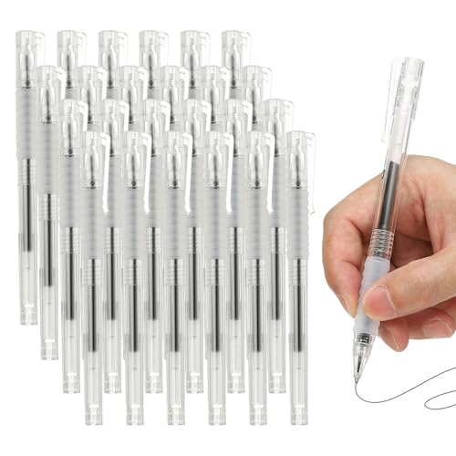PATIKIL 0.5mm Bolígrafos Gel Pack 24 Tinta Negra