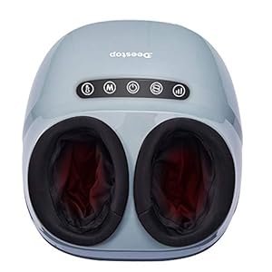 Deestop Fußmassagegerät Elektrisch Fussmassagegerät mit Wärmefunktion, Shiatsu Fussmassage mit Kneten, Rollen, Luftkompression für zu Hause und Büro, bis Schuhgröße 44